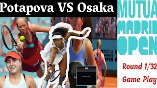 Anastasia Potapova     vs   Naomi Osaka   | 🏆 ⚽ Madrid Open     (28/04/2022) 🎮 AO2