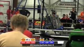 2013 RoboFest Qualification Match 18: 2830/2039/2202 v 2194/1259/269