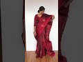 Maroon Pure Kanjivaram Silk Saree with Silver Zari Weaves  | Mirra Clothing