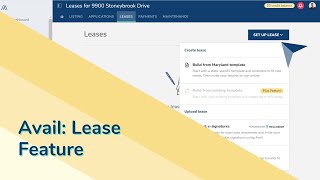 Lease Agreements and Amendments | Avail Landlord Software