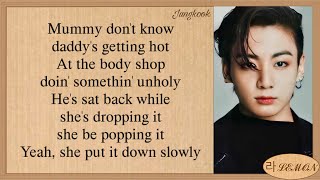 BTS Jungkook Unholy Lyrics (Cover Sam Smith)