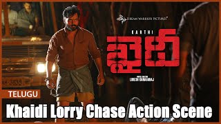 Khaidi (Telugu) Lorry Chase Action Scene | Karthi, Narain | Lokesh Kanagaraj