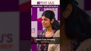 Pranita Dash AIR-42 Mock Interview | UPSC CSE 2022 Topper #shorts
