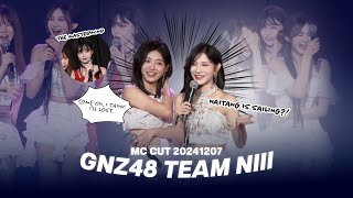 [ENG] Is it a sign of Naitang reconciling soon? - GNZ48 Team NIII MC Cut 20241207