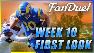 FANDUEL WEEK 10 FIRST LOOK LINEUP: NFL DFS PICKS