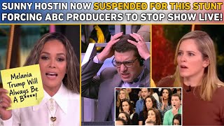 'The View' Producer SHUTS DOWN Show After Sunny Hostin Said This INAPPROPRIATELY About Melania Trump