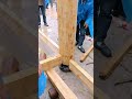 Wooden house installation process- Good tools and machinery make work easy