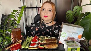 МУКБАНГ| Драники, зразы капустные, торт | Mukbang | Potato pancakes, zrazy, cake 🍰