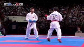 Final Male Kumite +84Kg  Enes Erkan vs Shahin Atamov  WKF World Karate Championships 2012