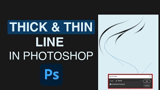 Make lines thicker & thinner in Photoshop  #Photoshop quick tutorial  #Pen tool  # Beginner