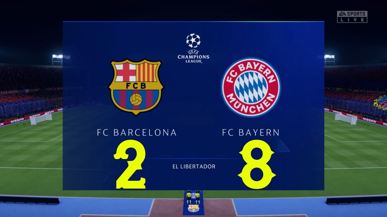 Bayern Munich 8-2 Barcelona | Champions League Cuartos De Final - 14/08 ...