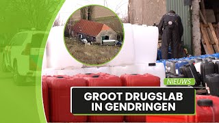 Honderden jerrycans en vaten aangetroffen bij drugslab in Gendringen