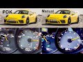 Porsche 911 991.2 GT3 (PDK) vs Porsche 911 991.2 GT3 (Manual) 0-250 kmh race