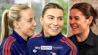 We stole their song 😂 | Beth Mead and Steph Catley on friendship, Arsenal and their dogs