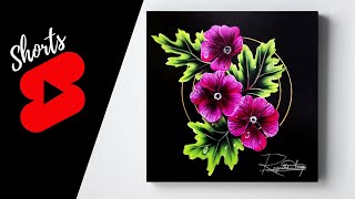 Bright and Beautiful Flower Painting #Shorts acrylic painting flowers