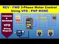 How to Wire a VFD for Forward & Reverse 3-Phase Motor Control | VFD control wiring diagram