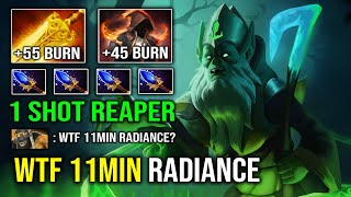 WTF 11Min Radiance +105 Burn Per Second Necrophos Brutal 1 Shot Reaper 7.32e Dota 2