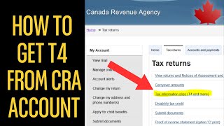 How To Get T4 From CRA Account (2026)