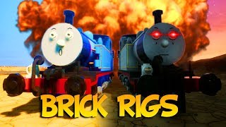 Thomas vs Timothy Ghost Engine Brick Rigs Train Crashes!
