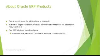 Oracle Cloud ERP History And Tools