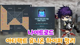 나로 하이퍼 / 유니온 / 아티팩트 / 링크 추천 [ 메이플/리부트 ]