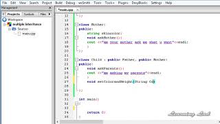 074 C++ Multiple Inheritance Explained Cpp Video Tutorial