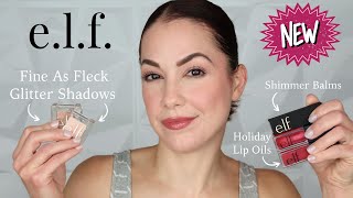 e.l.f.  Fine as Fleck Glitter Shadows, Shimmer Balms \u0026 Holiday Lip Oils