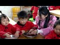 people in east china drink congee to celebrate laba festival