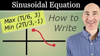 Write a Sine or Cosine (Sinusoidal) Equation Given the Maximum and Minimum