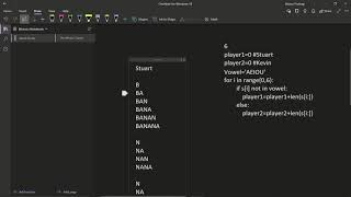 HackerRank Python Problem No9 || Sub String|| The Minion Game
