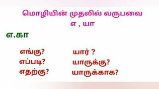 சுட்டெழுத்துக்கள் and வினா எழுத்துக்கள்