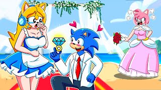 Amy x Maria - Why did Sonic choose Amy's maid?! |  Love Story - Sonic the Hedgehog 3 Animation