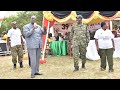 Gen. Salim Saleh \u0026 CDF Gen. David Muhoozi give out money in Nakaseke: 'Nze sivanga mu nsiko,...'