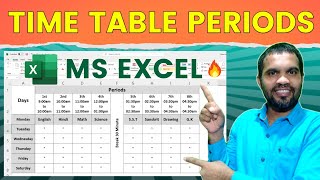 Excel Time Table | Timetable Template Excel Free Download