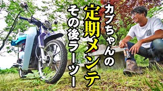 エンジンオイル交換 チェーン清掃注油 スーパーカブC125の定期メンテナンス