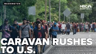 Caravan of 1,500 migrants heads for US border amid policy controversy