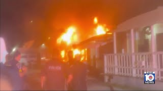 Fire at Hallandale Beach mobile home park displaces several residents