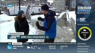 Before Boston's big melt and during a Wicked High Tide