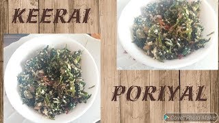 Keerai poriyal/spinach curry/keerai aviyal