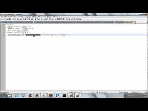 Video21 Using Oracle SQL Loader to load data from csv in to table Video21 Using Oracle SQL Loader to load data from csv in to table
