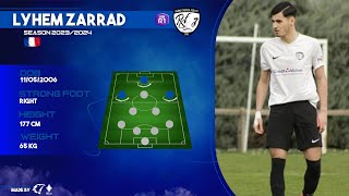 Lyhem ZARRAD - Rhône - Crussol FOOT O7 - U18 R1 - CV VIDEO