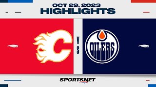 NHL Highlights | Flames vs. Oilers - October 29, 2023 - Heritage Classic