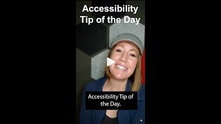 Accessibility Tip 1 #shorts @teach_ada