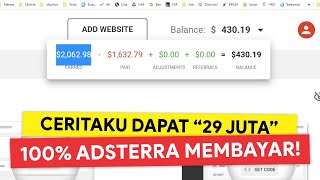 TEMBUS PULUHAN JUTA! Review Penghasilan Adsterra | Pengalaman Adsterra 100% Membayar