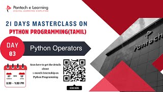 Day 03 - Python Operators - Python Tamil Masterclass