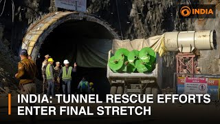 DD India Live | India: Tunnel rescue efforts enter final stretch