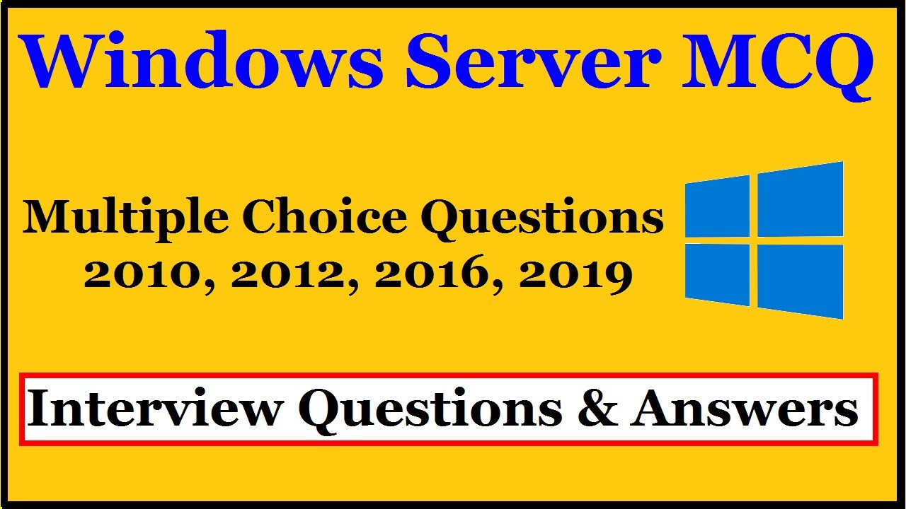 Microsoft Windows Server MCQ Questions And Answers| Desktop Support ...