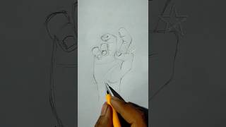 how to draw a hand #drawing #art #freehandsketch #outline #youtube  #shorts #viral #youtubeshorts