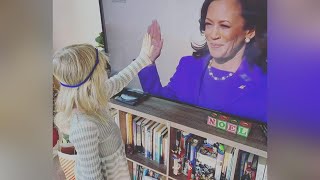 Colona six-year-old gives Madam Vice President Harris a high-five during inauguration broadcast