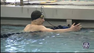 Shane Eckler is PIAA 100 free champ 44.21. ‘Does Shane Eckler even get wet in this event?’ PCN edit